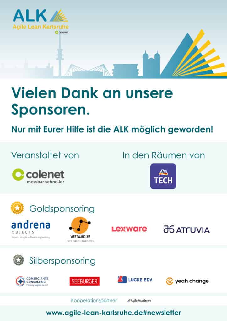 Die Sponsoren der Agile Lean Karlsruhe 2026